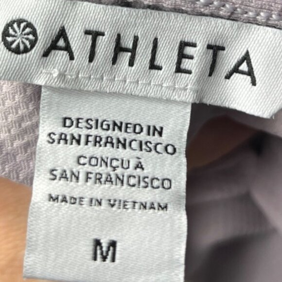 Athleta Ignite Top Shasta Purple/Bluff Gray Cropped Size Medium - Picture 15 of 15